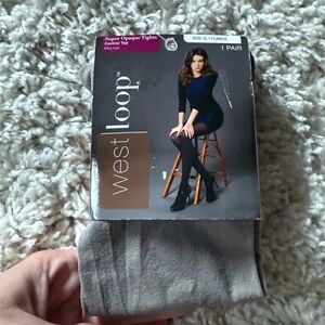 West Loop Super Opaque Tights in Light Gray